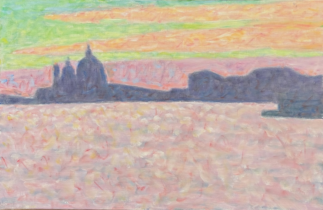 Venise, la Salute II - code 164 - 2006 - huile sur toile - 95,5 x 74,5 cm