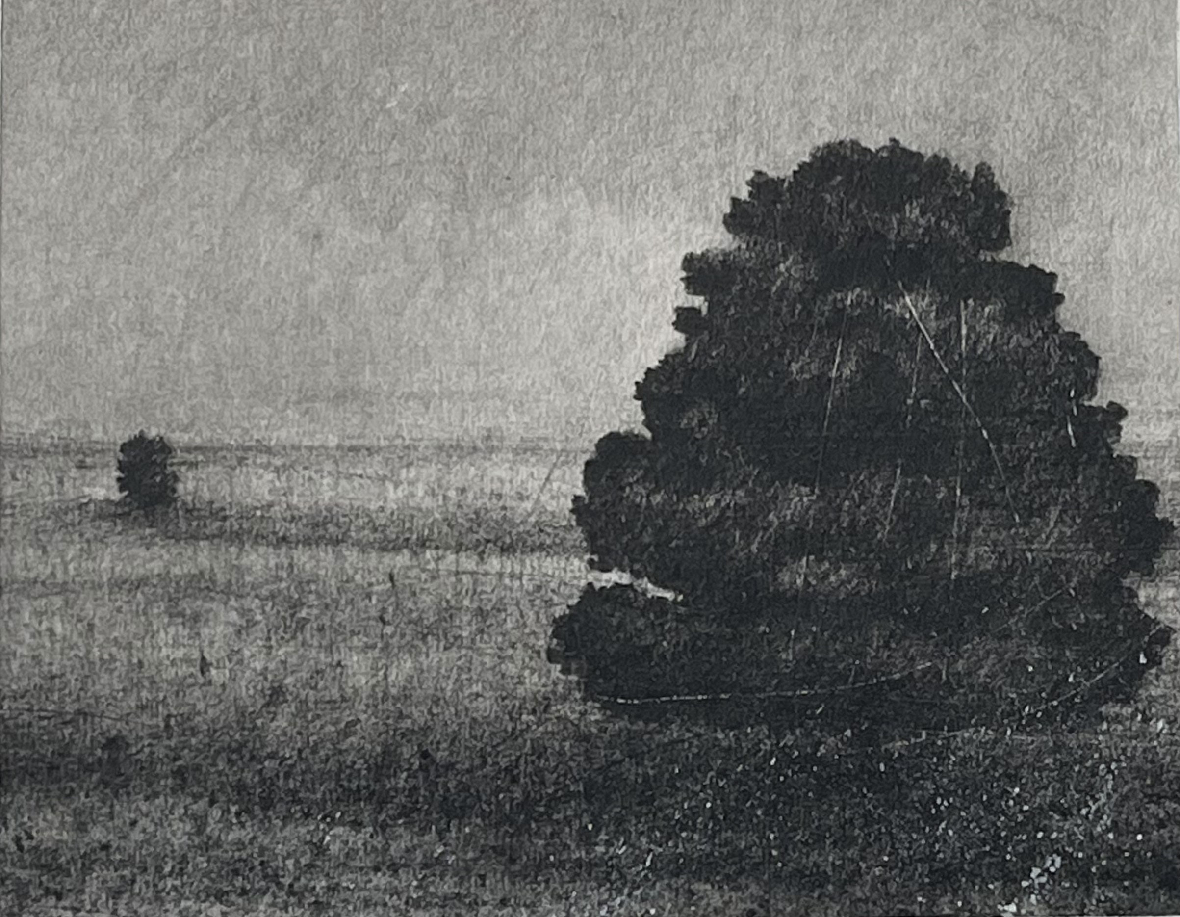 SUR LE CÔTÉ - 27 x 22 cm - Mine de plomb sur papier marouflé - 2022