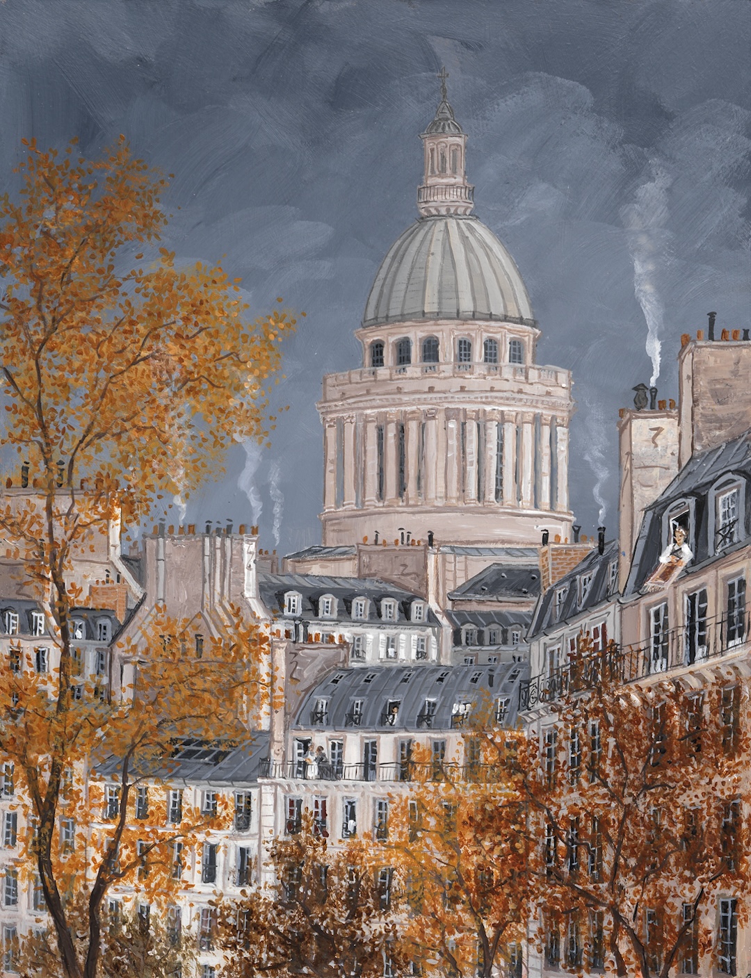 LES COULEURS DE L'AUTOMNE - Acrylique sur bois - 37x27 cm