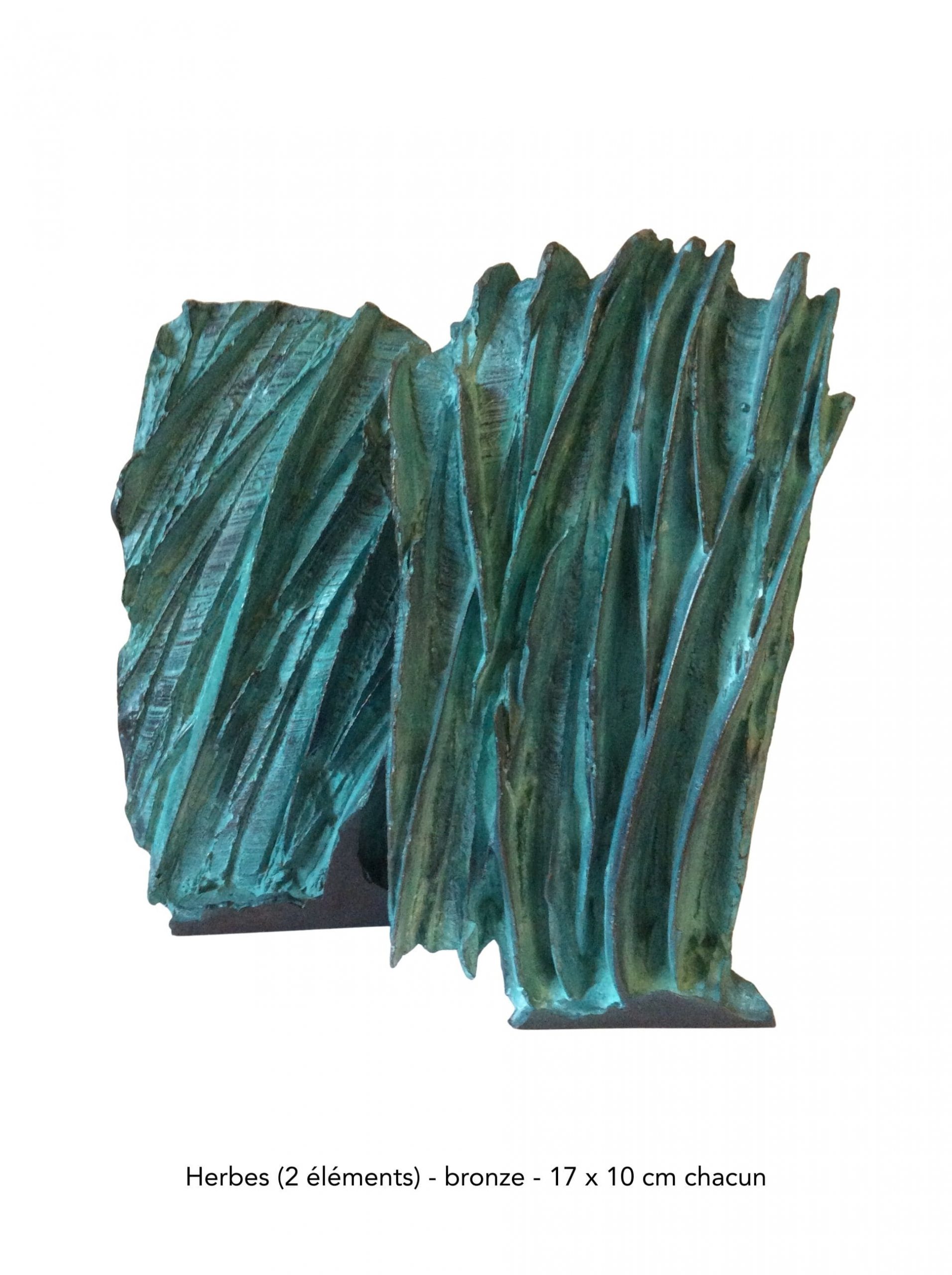 Herbes (2 éléments) - bronze - édition de 8 + 4EA - 17 x 10 cm chacun
