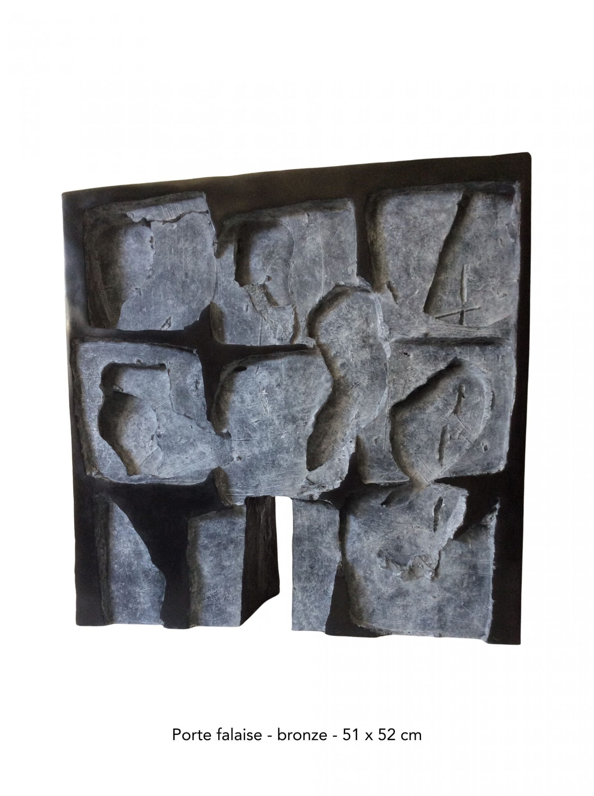 Porte falaise - bronze - édition de 8 + 4EA - 51 x 52 cm
