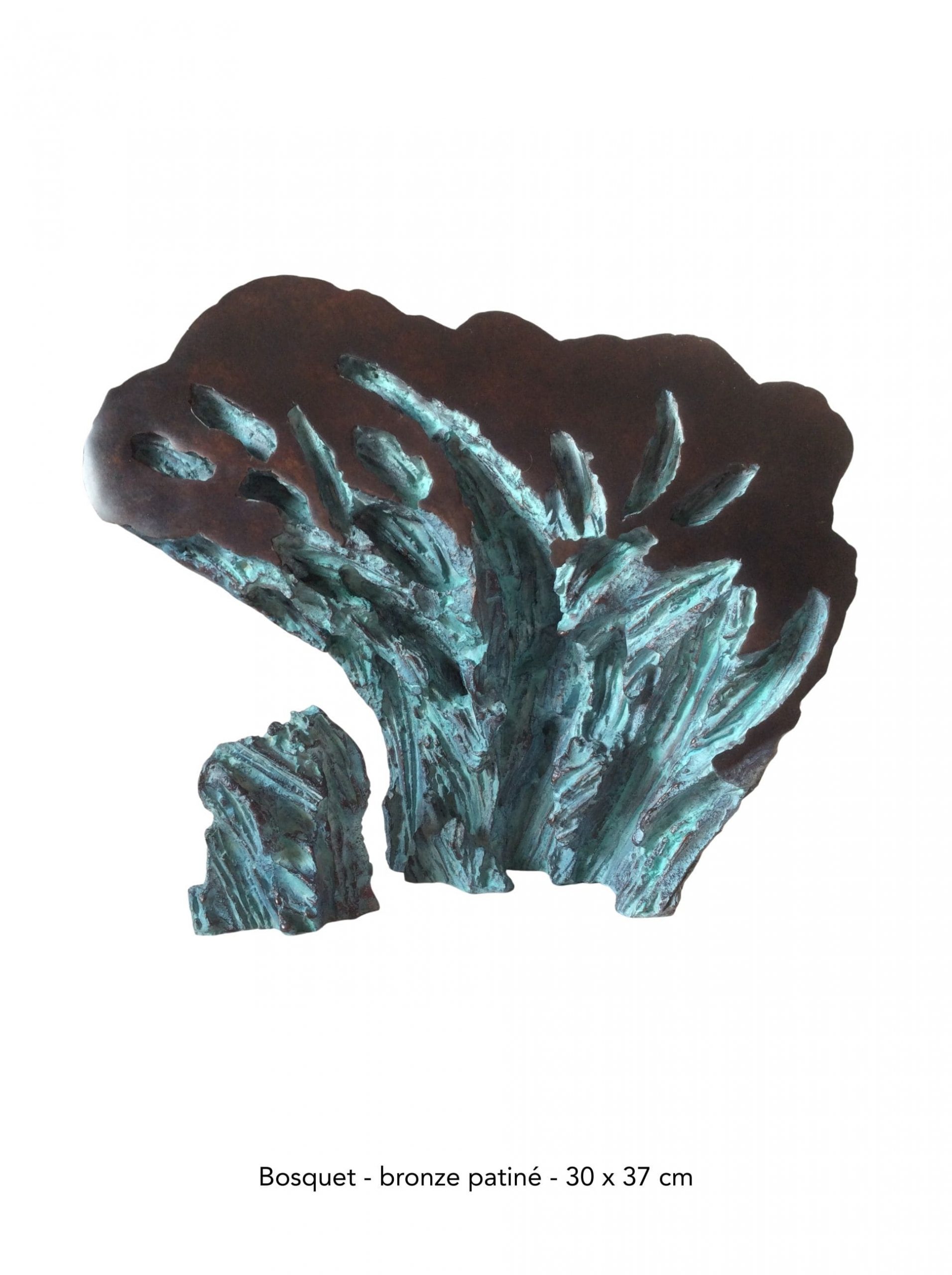 Bosquet - bronze patiné - édition de 8 + 4EA- 30 x 37 cm